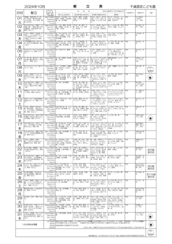 24年10月献立表のサムネイル